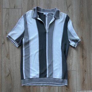 REISS STRIP SHORT SLEEZE SHIRT